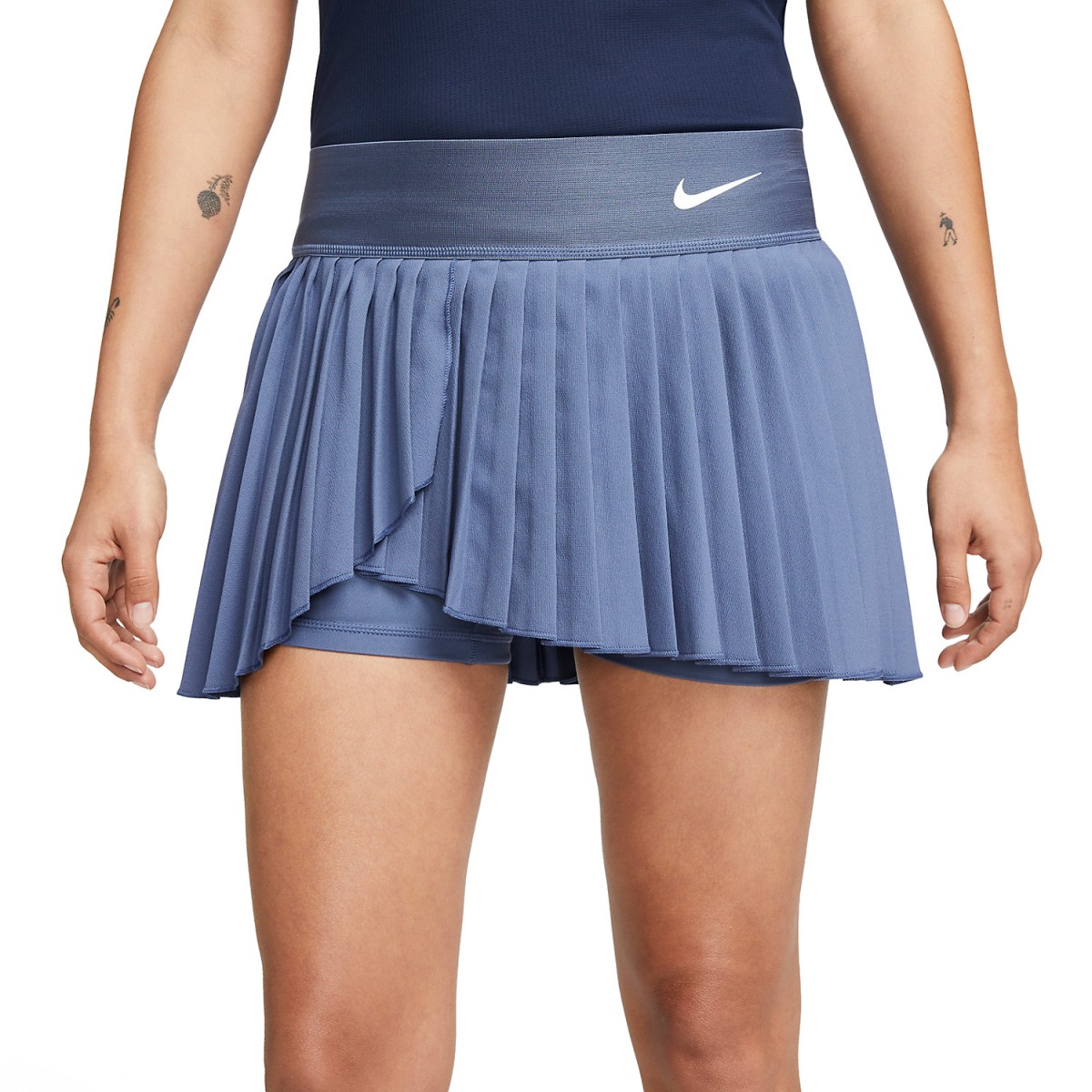 Теннисная юбка женская Nike Court Advantage Pleated Skirt diffused blue/white