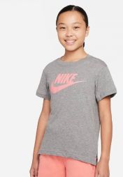 Футболка дитяча Nike NSW Tee DPTL Basic Futura carbon hesther/pink salt Футболка дитяча Nike NSW Tee DPTL Basic Futura carbon hesther/pink salt