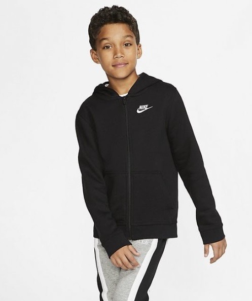 Реглан детский Nike Sportswear Club Hoodie black/white