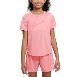 Тенісна футболка дитяча Nike One Short Sleeve Top GX coral chalk/sea coral Тенісна футболка дитяча Nike One Short Sleeve Top GX coral chalk/sea coral