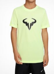 Тенісна футболка дитяча Nike Rafa T-Shirt barely volt/black Тенісна футболка дитяча Nike Rafa T-Shirt barely volt/black