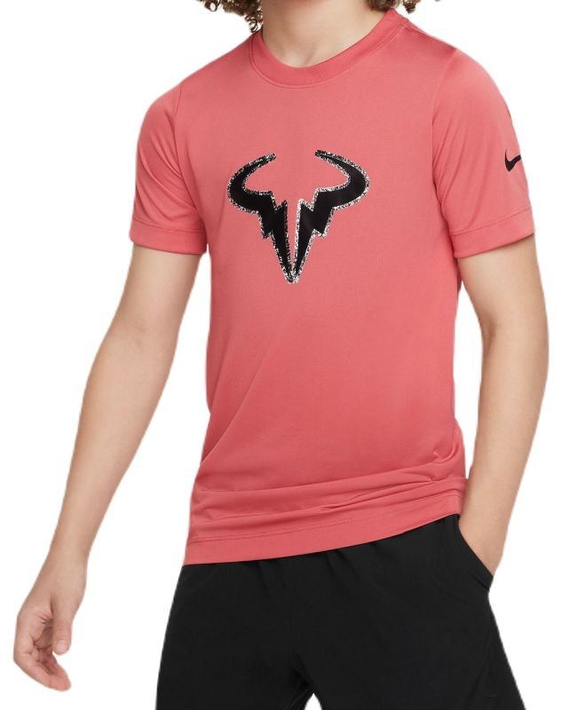 Теннисная футболка детская Nike Rafa T-Shirt adobe/black