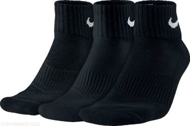 Nike Performance Cotton Cushioned Quarter 3-pack/black Nike Performance Cotton Cushioned Quarter 3-pack/black