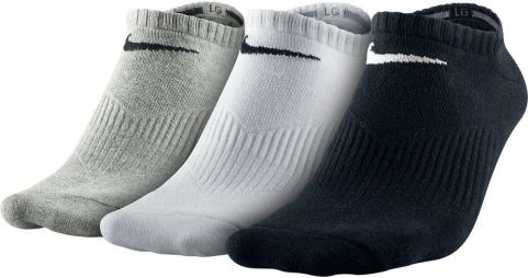 Nike Performance Cotton Lightweight No Show 3-pack/black/white/grey Nike Performance Cotton Lightweight No Show 3-pack/black/white/grey