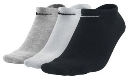Nike Value Cotton Lightweight No Show 3-pack/black/white/grey Nike Value Cotton Lightweight No Show 3-pack/black/white/grey