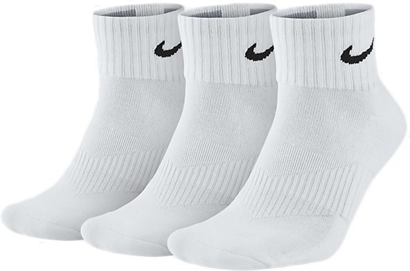 Nike Performance Cotton Cushioned Quarter 3-pack/white