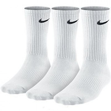 Nike Performance Cotton Lightweight Crew Socks 3-pack/white