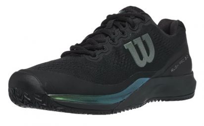 Теннисные кроссовки мужские Wilson Rush Pro 3.0 Blade black/green Теннисные кроссовки мужские Wilson Rush Pro 3.0 Blade black/green