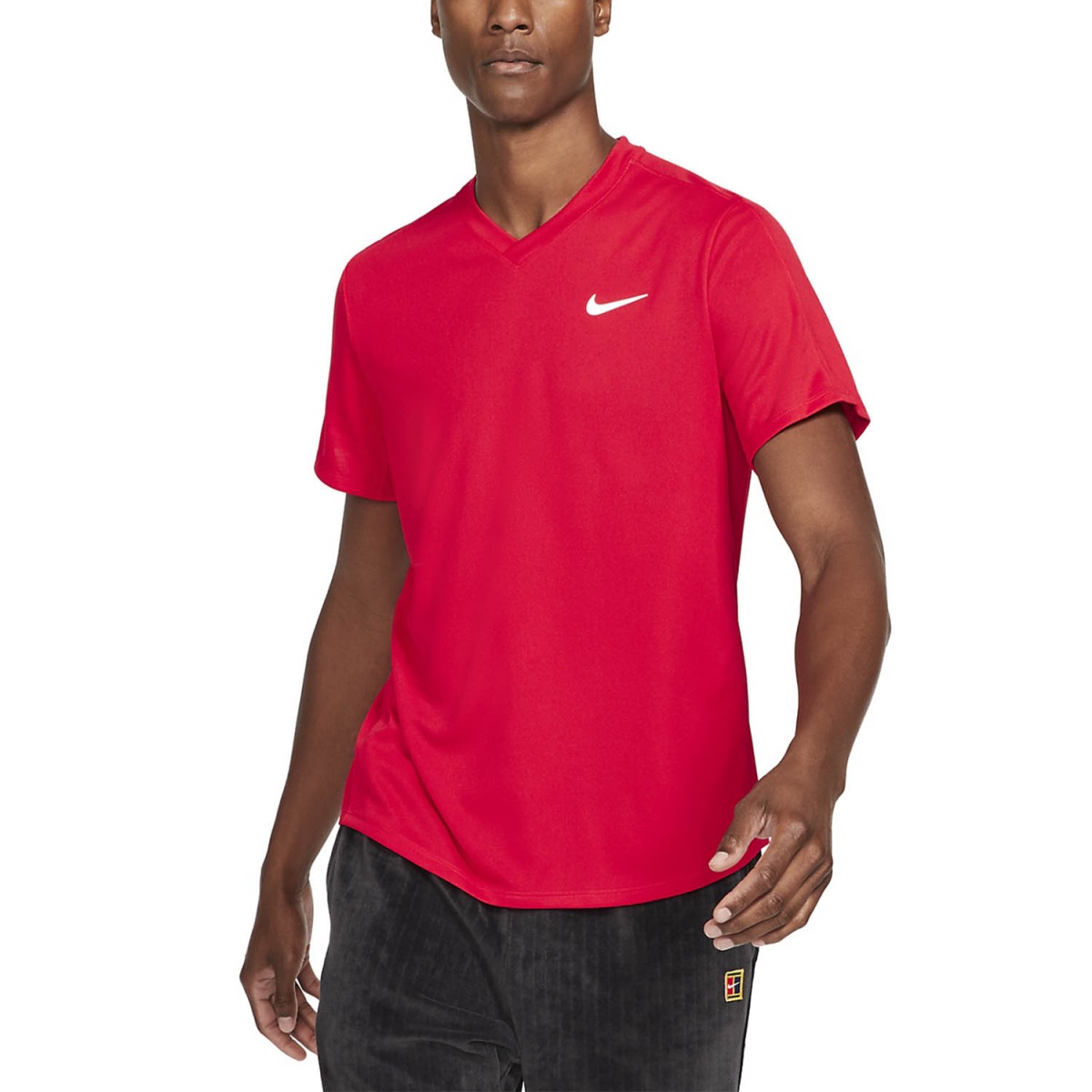 Теннисная футболка мужская Nike Court Victory Crew university red/white