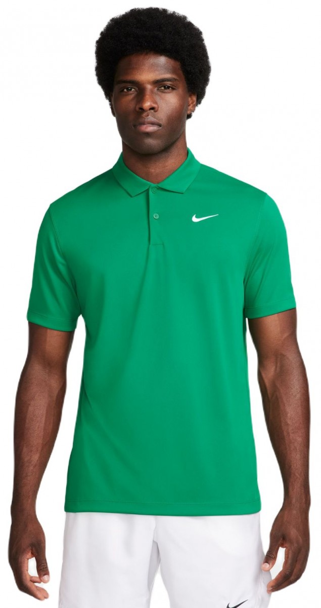 Тенісна футболка чоловіча Nike Court Solid Polo malachite/white