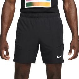 Тенісні шорти чоловічі Nike Court Advantage 7 Tennis Short black/black/white Тенісні шорти чоловічі Nike Court Advantage 7 Tennis Short black/black/white