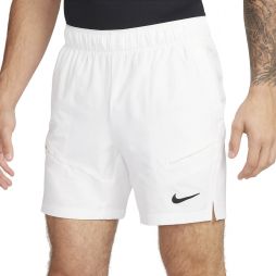Тенісні шорти чоловічі Nike Court Advantage 7 Tennis Short white/white/black Тенісні шорти чоловічі Nike Court Advantage 7 Tennis Short white/white/black