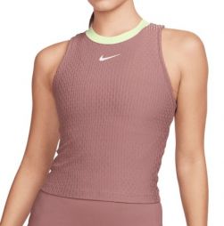 Теннисная майка женская Nike Court Slam Tennis Tank Top smokey mauve/smokey mauve/white