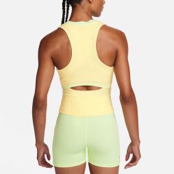 Теннисная майка женская Nike Court Slam Tennis Tank Top soft yellow/soft yellow/black
