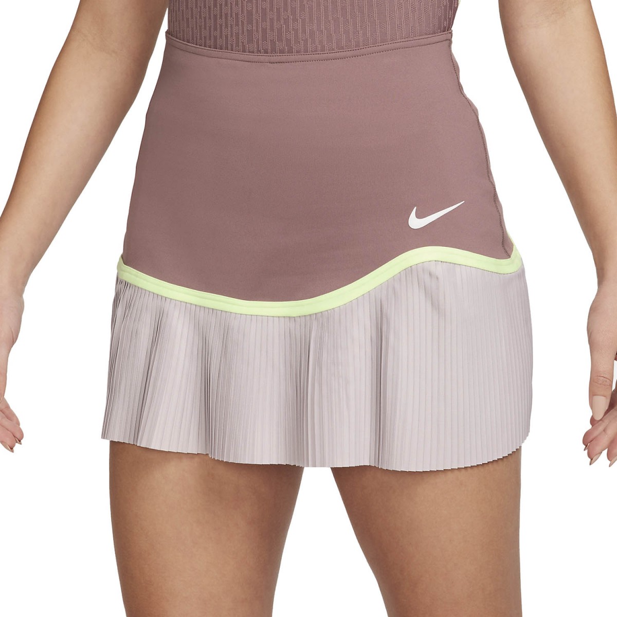 Тенісна спідничка жіноча Nike Advantage Pleated Skirt smokey mauve/platinum violet/white