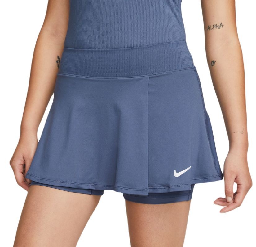 Теннисная юбка женская Nike Flouncy Skirt diffused blue/white