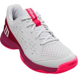 Детские теннисные кроссовки Wilson Rush Pro JR white/beet red/diva pink Детские теннисные кроссовки Wilson Rush Pro JR white/beet red/diva pink