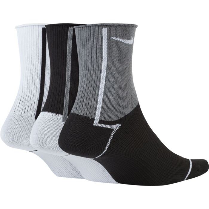 Nike Everyday Plus Lightweight Ankle 3-pack/black/white/grey