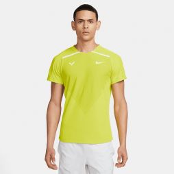 Тенісна футболка чоловіча Nike Court Advantage Rafa Top bright cactus/white Тенісна футболка чоловіча Nike Court Advantage Rafa Top bright cactus/white