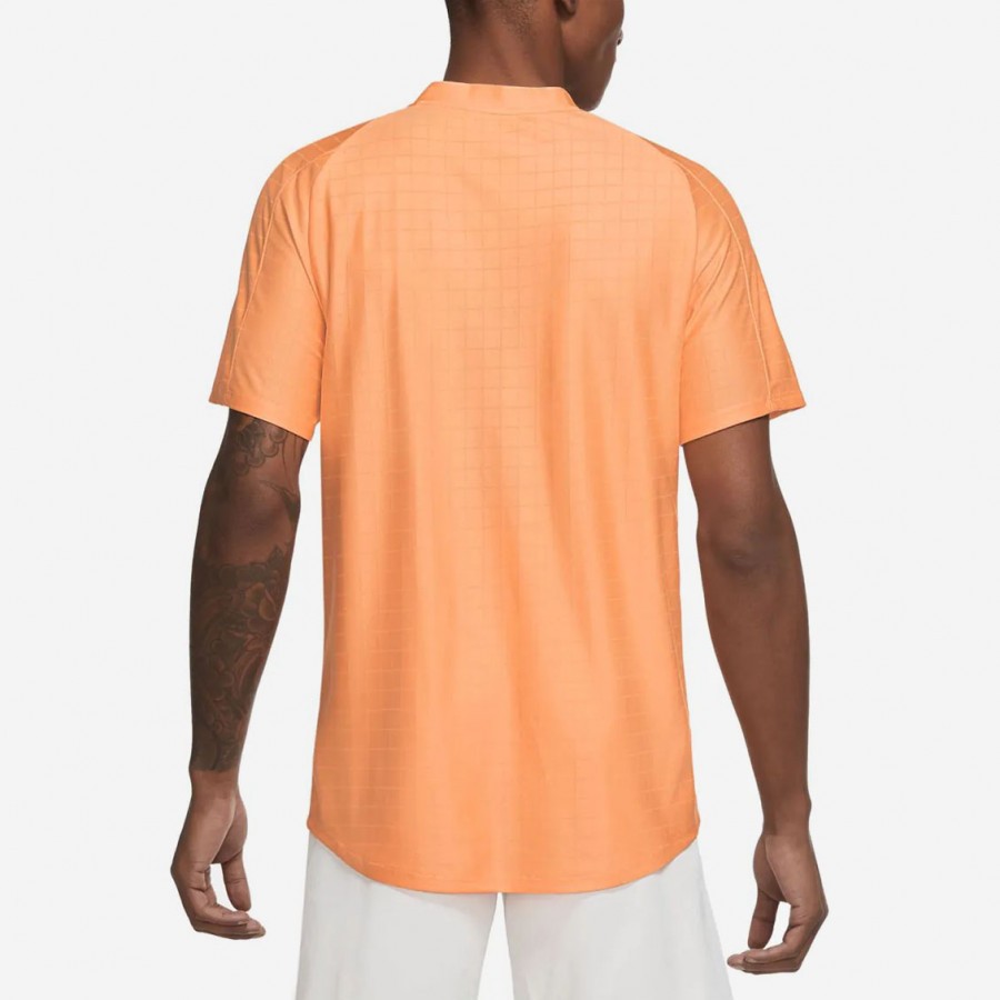 Теннисная футболка мужская Nike Court Advantage Polo peach cream/white