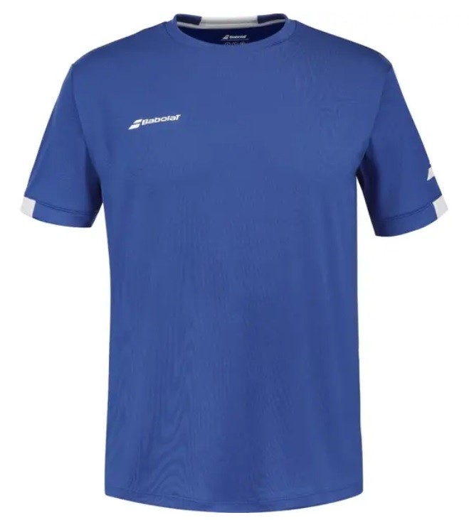 Теннисная футболка мужская Babolat Play Crew Neck T-Shirt Men sodalite blue/white