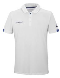 Тенісна футболка дитяча Babolat Play Polo Boy white/blue поло Тенісна футболка дитяча Babolat Play Polo Boy white/blue поло