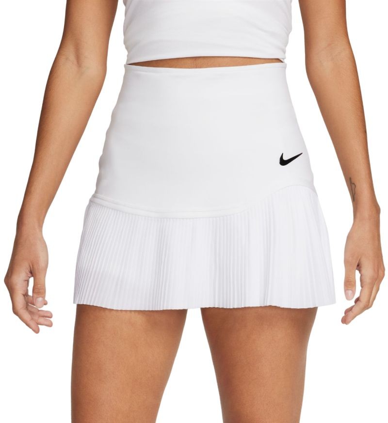 Тенісна спідничка жіноча Nike Advantage Pleated Skirt white/white/black