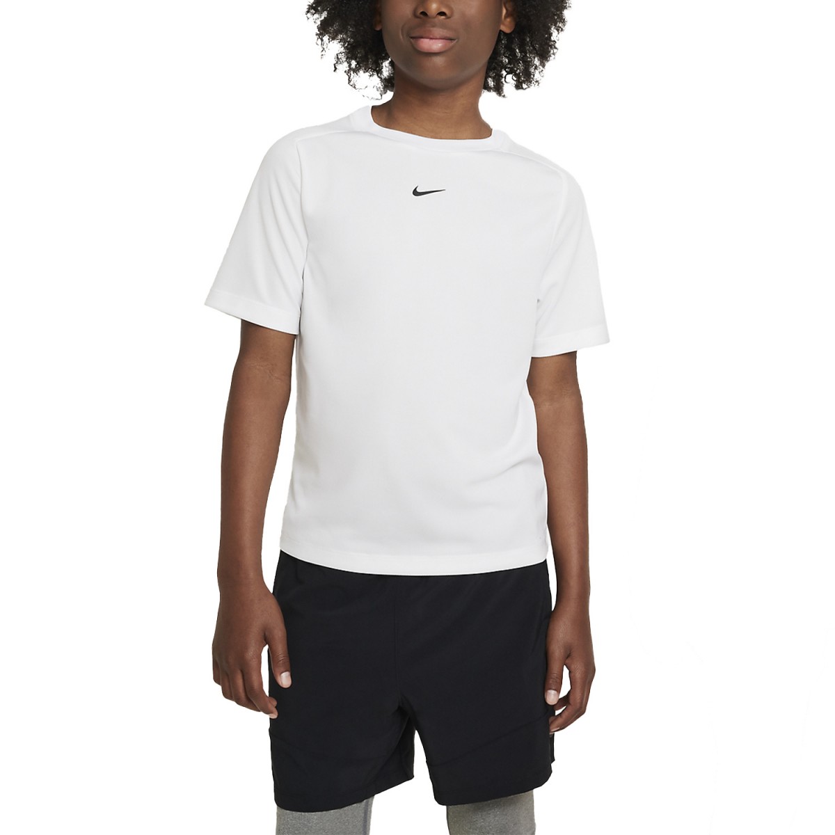 Теннисная футболка детская Nike Multi T-Shirt Boy white/black