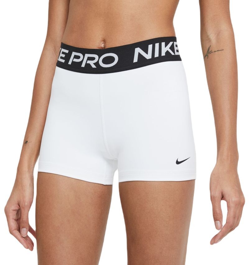 Теннисные шорты женские Nike Pro 365 Short 3in white/black/black