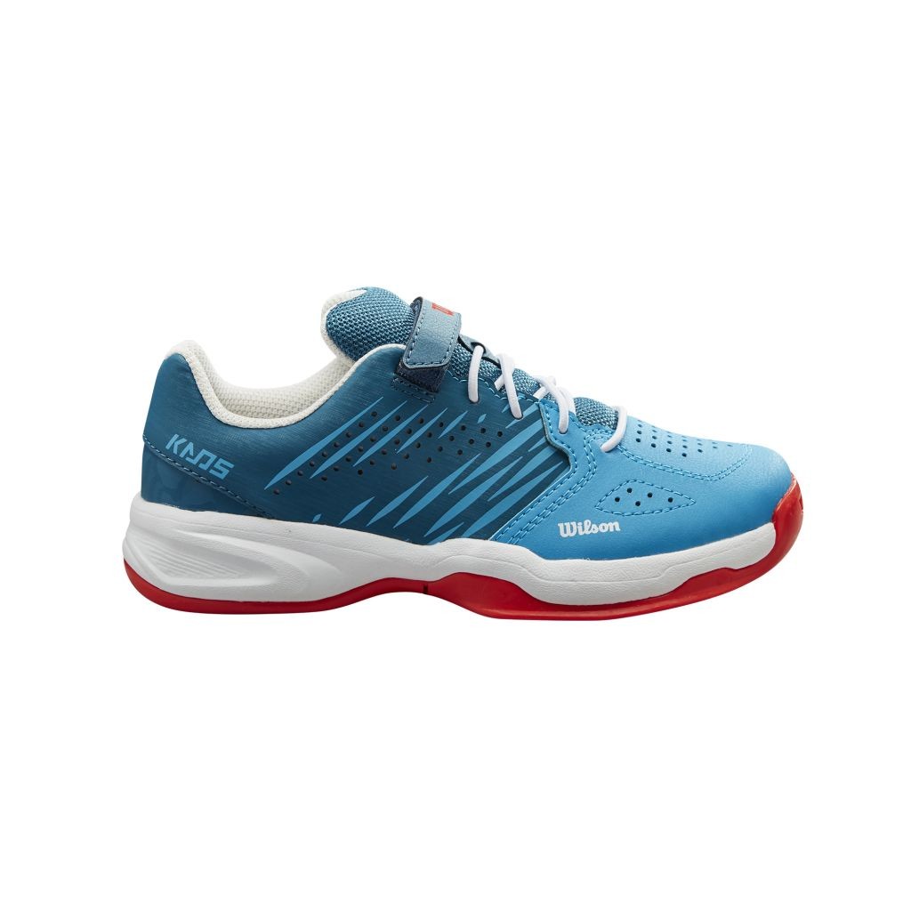Детские теннисные кроссовки Wilson Kaos 2.0 blue coral/white/fiesta
