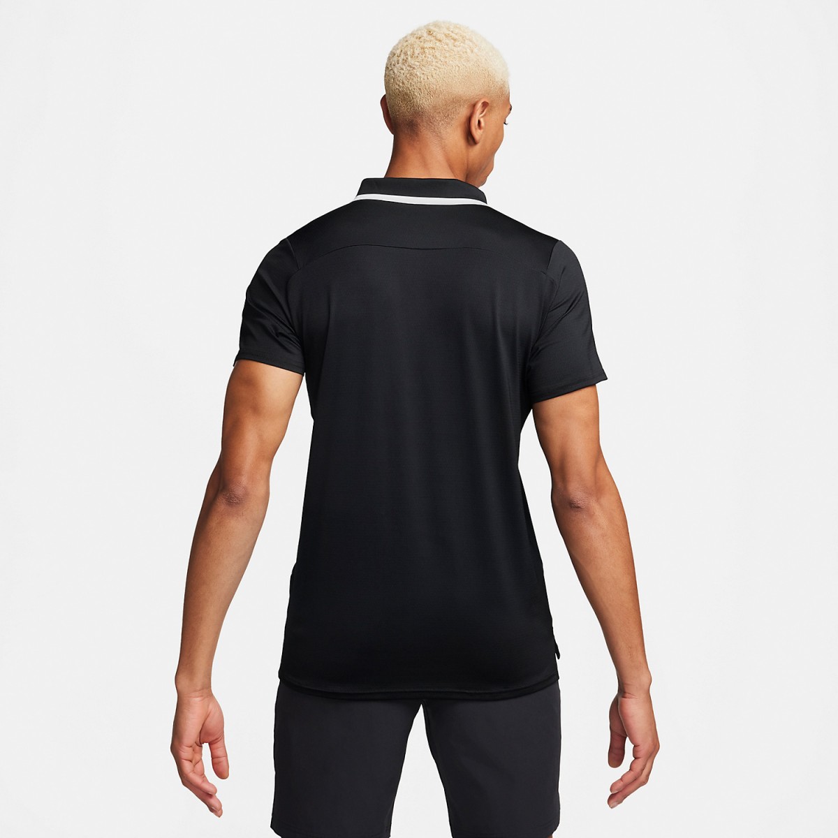Теннисная футболка мужская Nike Court Advantage Polo black/white/white