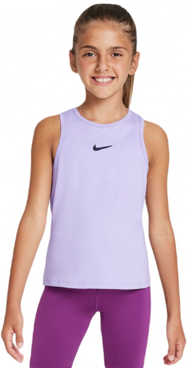Тенісна майка для дівчат Nike Court Victory Tank hydrangeas/black
