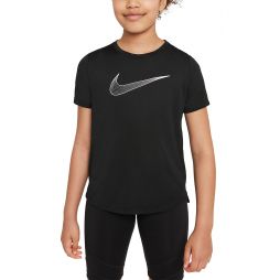 Тенісна футболка дитяча Nike One Short Sleeve Top GX black/white Тенісна футболка дитяча Nike One Short Sleeve Top GX black/white