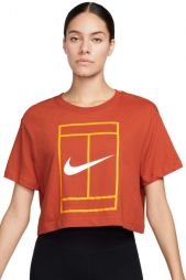 Футболка женская Nike Court Heritage Crop Top rust factor