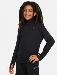 Тенісна футболка дитяча Nike Boys Long Sleeve 1/2 Zip Top black Тенісна футболка дитяча Nike Boys Long Sleeve 1/2 Zip Top black