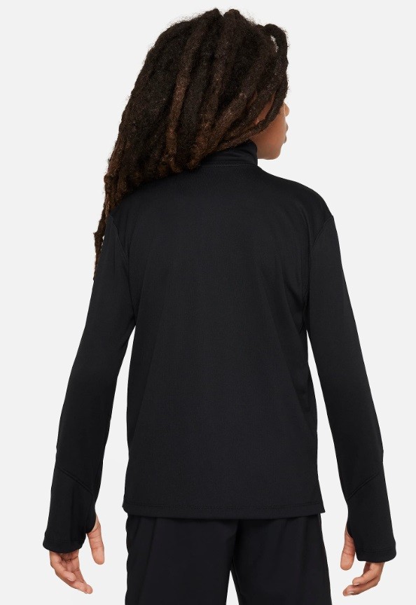 Теннисная футболка детская Nike Boys Long Sleeve 1/2 Zip Top black