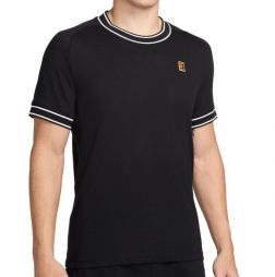 Тенісна футболка чоловіча Nike Court Heritage Logo T-Shirt black/white Тенісна футболка чоловіча Nike Court Heritage Logo T-Shirt black/white