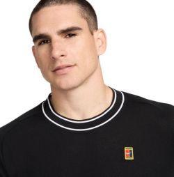 Тенісна футболка чоловіча Nike Court Heritage Logo T-Shirt black/white Тенісна футболка чоловіча Nike Court Heritage Logo T-Shirt black/white