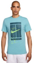 Тенісна футболка чоловіча Nike Court Tennis T-Shirt turquoise Тенісна футболка чоловіча Nike Court Tennis T-Shirt turquoise