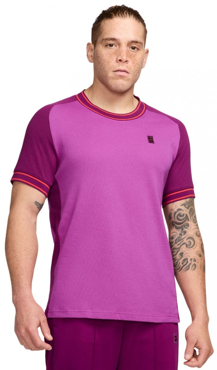 Тенісна футболка чоловіча Nike Court Heritage Logo T-Shirt purple