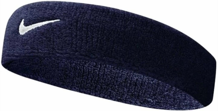 Повязка на голову Nike Swoosh Headband obsidian/white