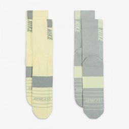 Носки Nike Multiplier Crew 2PR 2 пари grey/yellow Носки Nike Multiplier Crew 2PR 2 пари grey/yellow