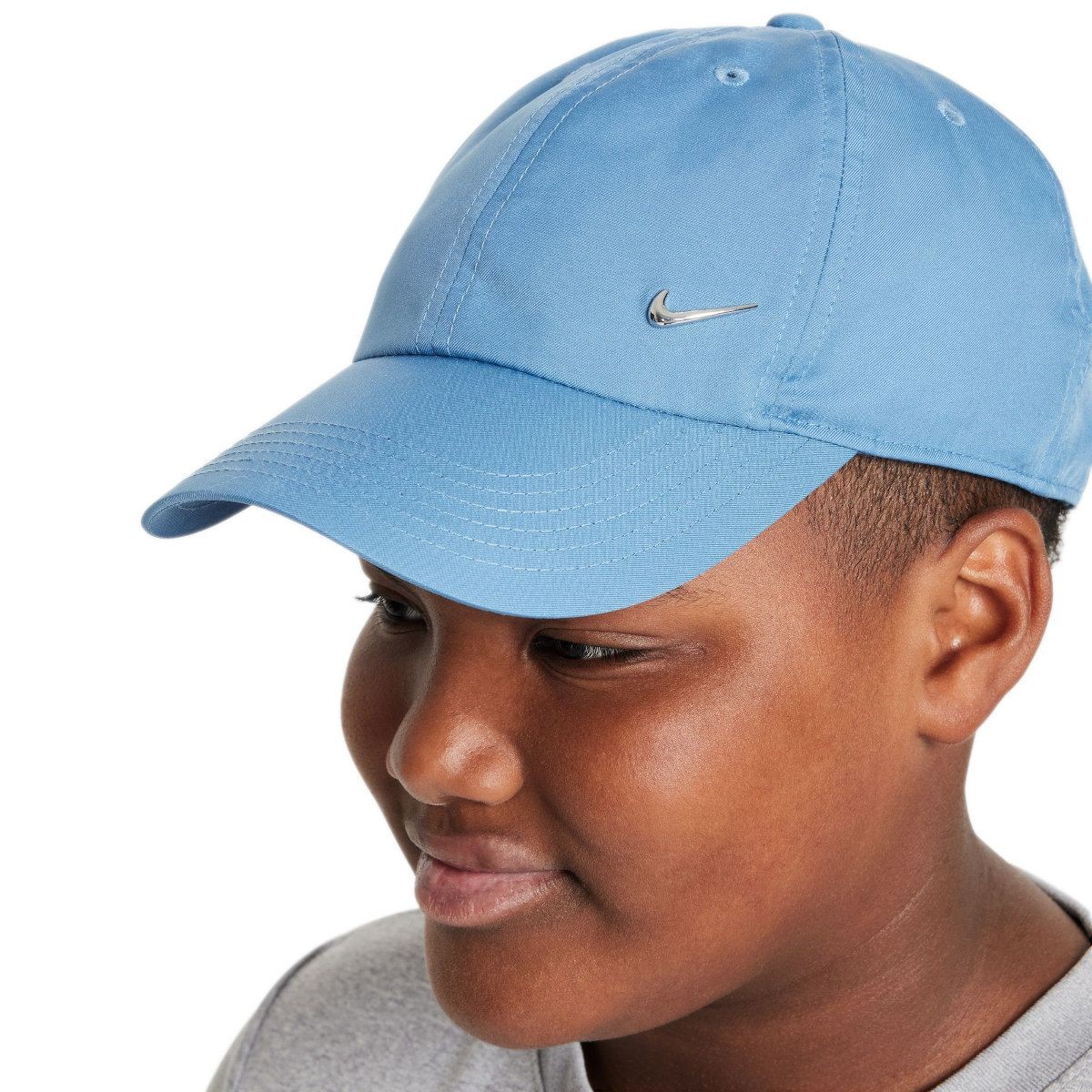 Кепка дитяча Nike Club Unstructured Metal Swoosh Youth Cap blue