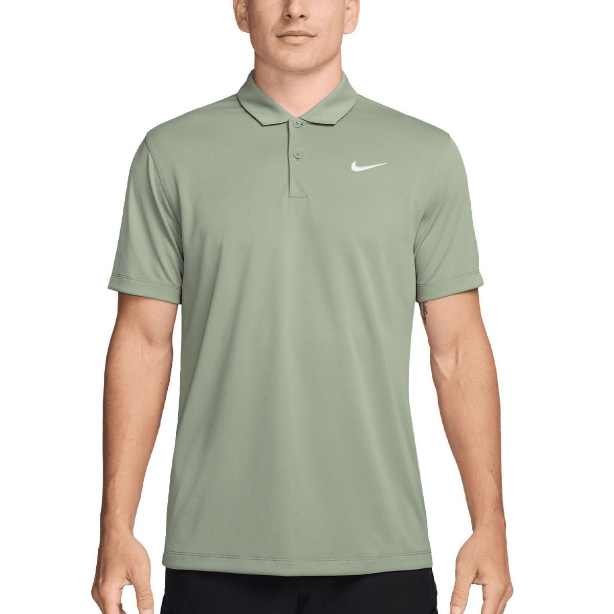 Теннисная футболка мужская Nike Court Solid Polo jade horizon/white