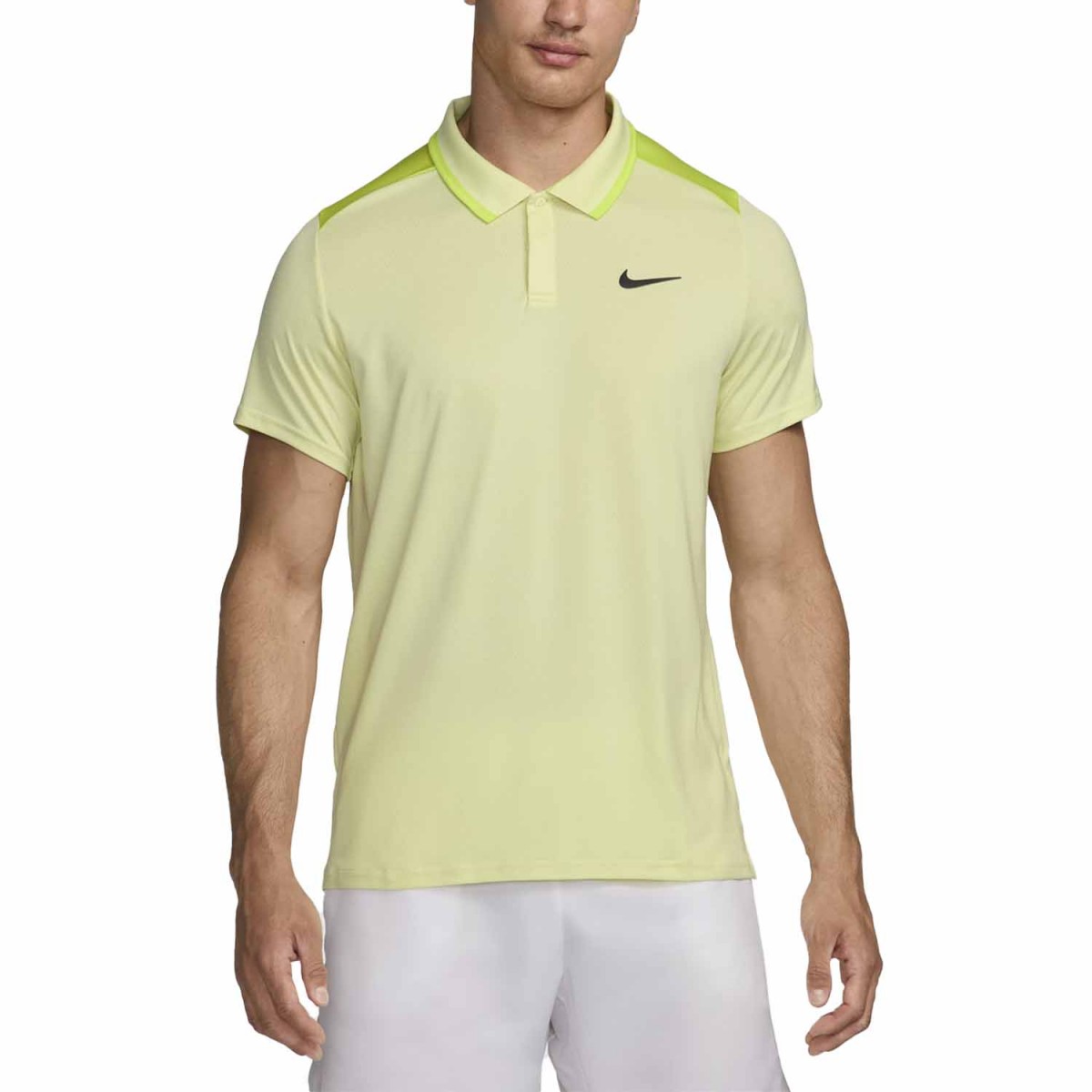 Тенісна футболка чоловіча Nike Court Advantage Polo life lime/cyber/black