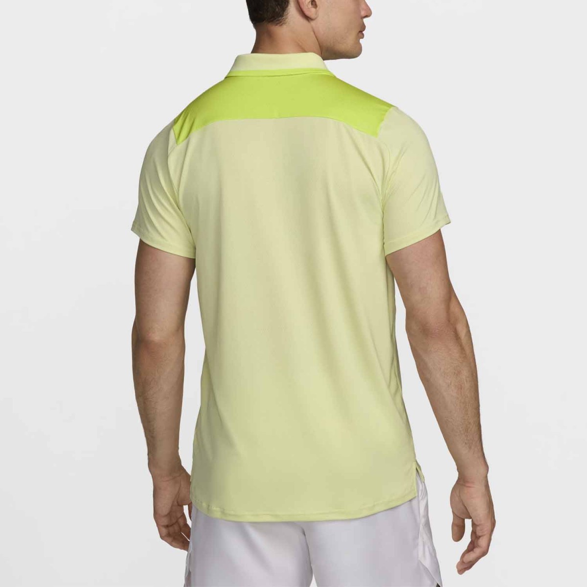 Теннисная футболка мужская Nike Court Advantage Polo life lime/cyber/black