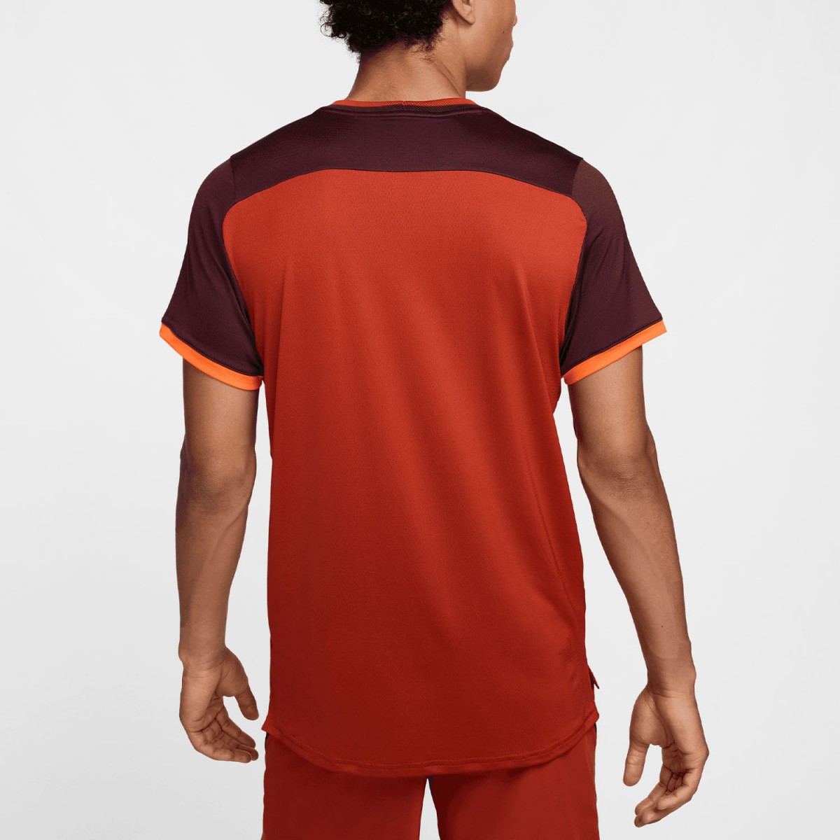 Теннисная футболка мужская Nike Court Advantage T-Shirt dragon red/burgundy crush/white