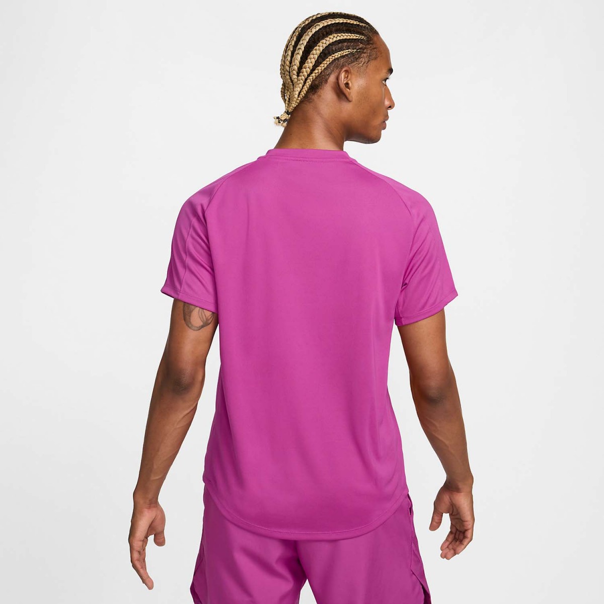 Теннисная футболка мужская Nike Court Victory Crew hot fuchsia/white