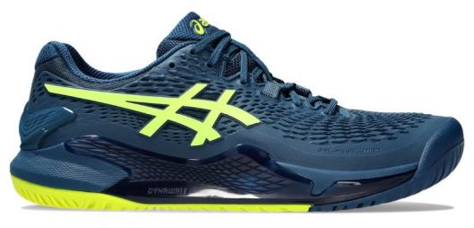 Теннисные кроссовки мужские Asics Gel-Resolution 9 mako blue/safety yellow Теннисные кроссовки мужские Asics Gel-Resolution 9 mako blue/safety yellow