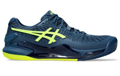 Теннисные кроссовки мужские Asics Gel-Resolution 9 Грунт mako blue/safety yellow Теннисные кроссовки мужские Asics Gel-Resolution 9 Грунт mako blue/safety yellow